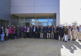 Concentración a las puertas de los nuevos juzgados de Badajoz.