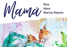 Una de las pinturas que Marina Palomo ha plasmado en el lienzo junto a sus hijos.