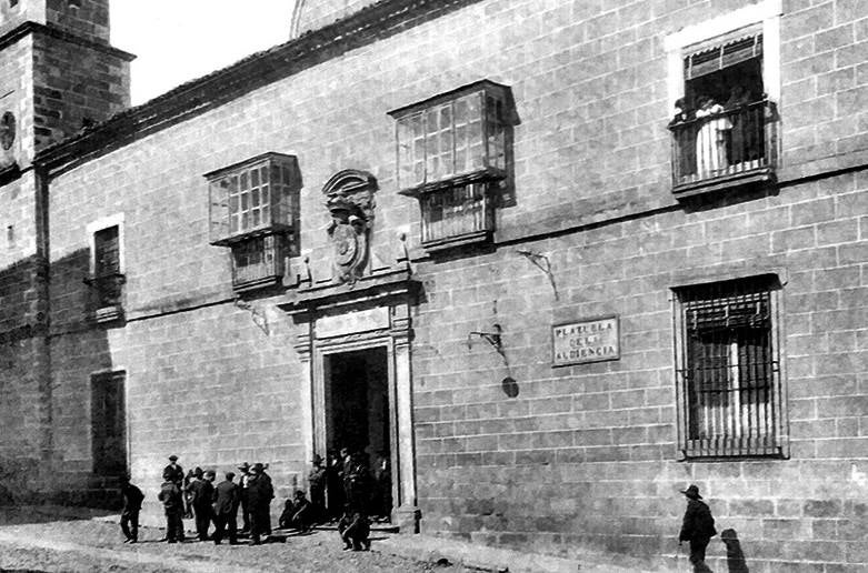 La Audiencia de Cáceres en 1910. Aquí se celebró la vista oral contra los cuatro acusados.