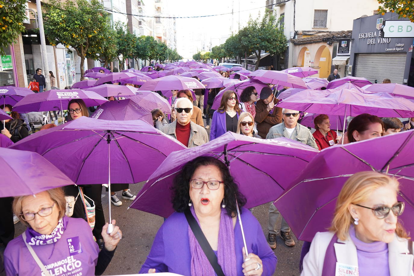 Manifestación en Badajoz con motivo del 25-N