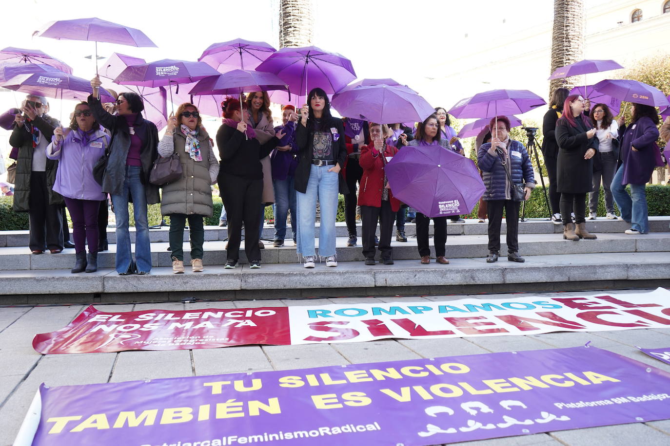 Manifestación en Badajoz con motivo del 25-N