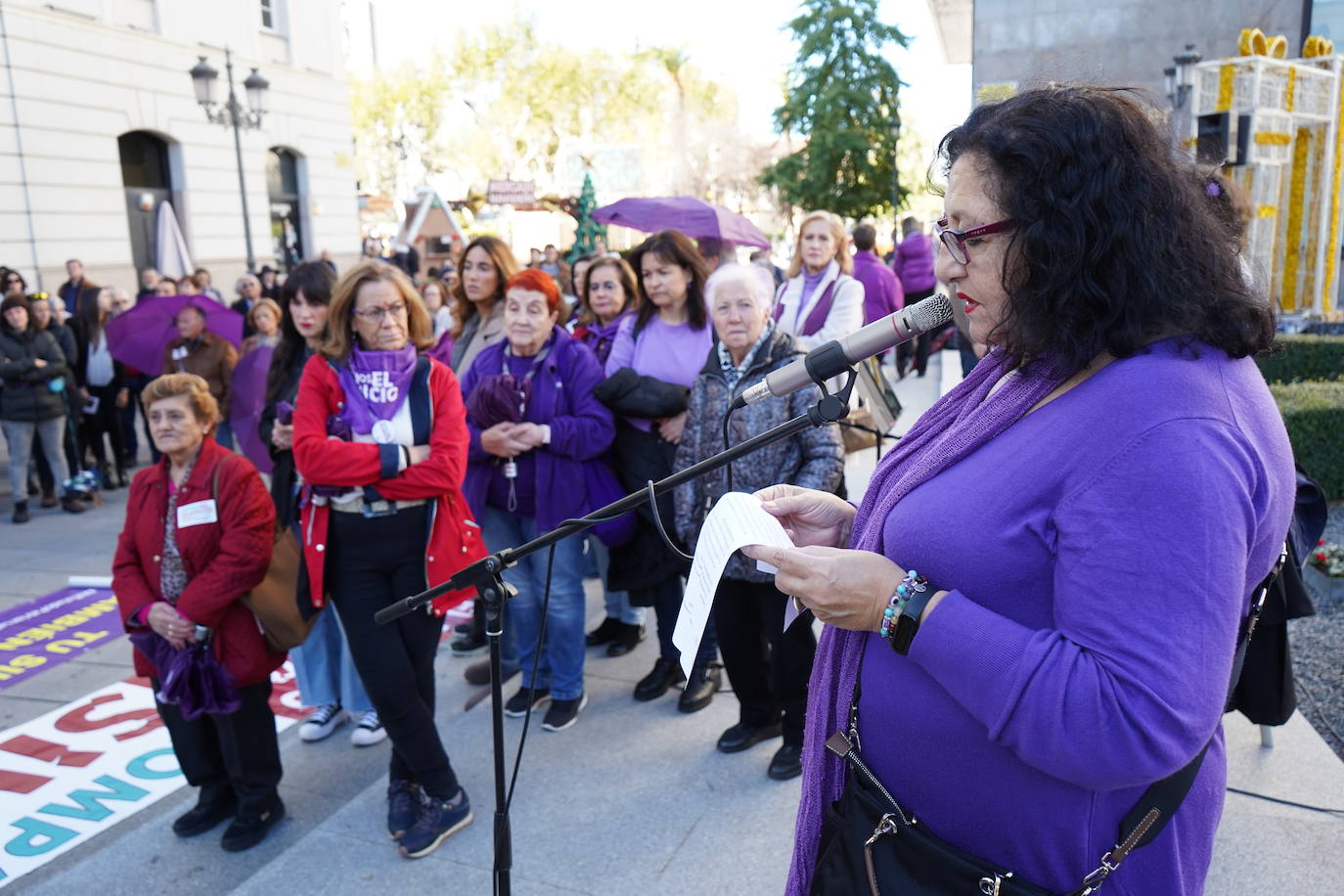 Manifestación en Badajoz con motivo del 25-N