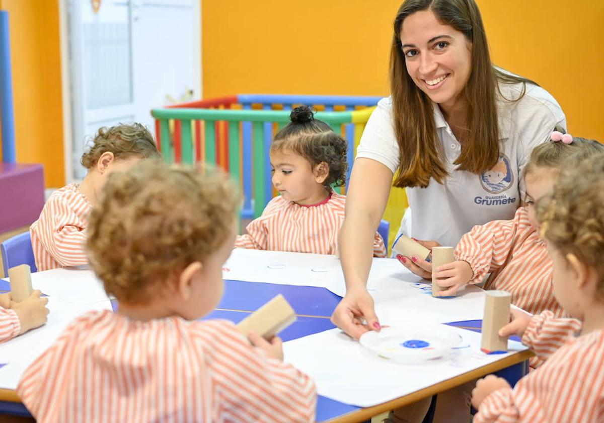 Niños en un centro infantil extremeño.