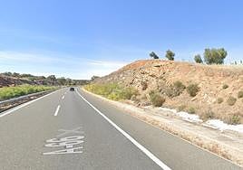 Imagen de la A-66, cerca de Monesterio.