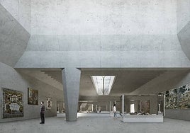 Recreación del interior del futuro museo del Madruelo.