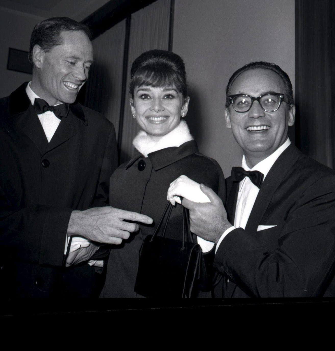 Año 1961, Mel y Audrey con Dino de Laurentis.