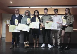 Los premiados este martes en el complejo San Francisco de Cáceres.