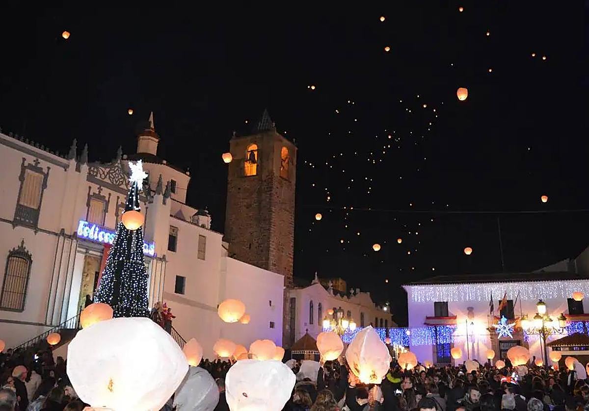 Suelta de globos de otro año.