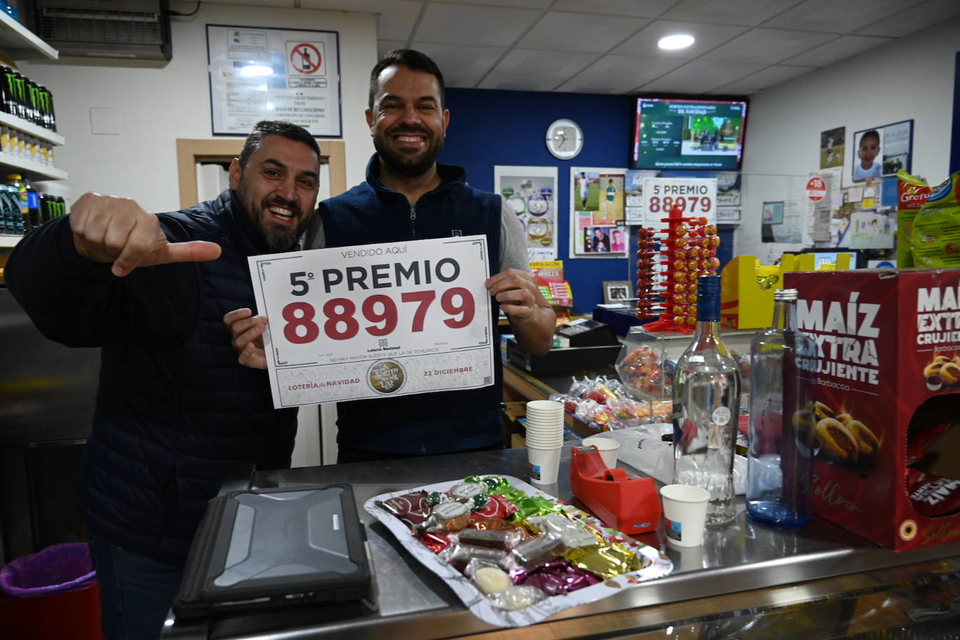 Quinto premio, el 88979, vendido en el número 3 de la calle la Jara de Badajoz.