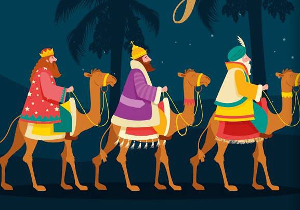 La imagen que aparece en la carta oficial a los Reyes, sin Baltasar.