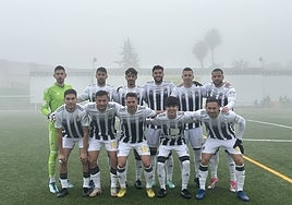 Once inicial del Badajoz en el amistoso de este sábado en Olivenza.