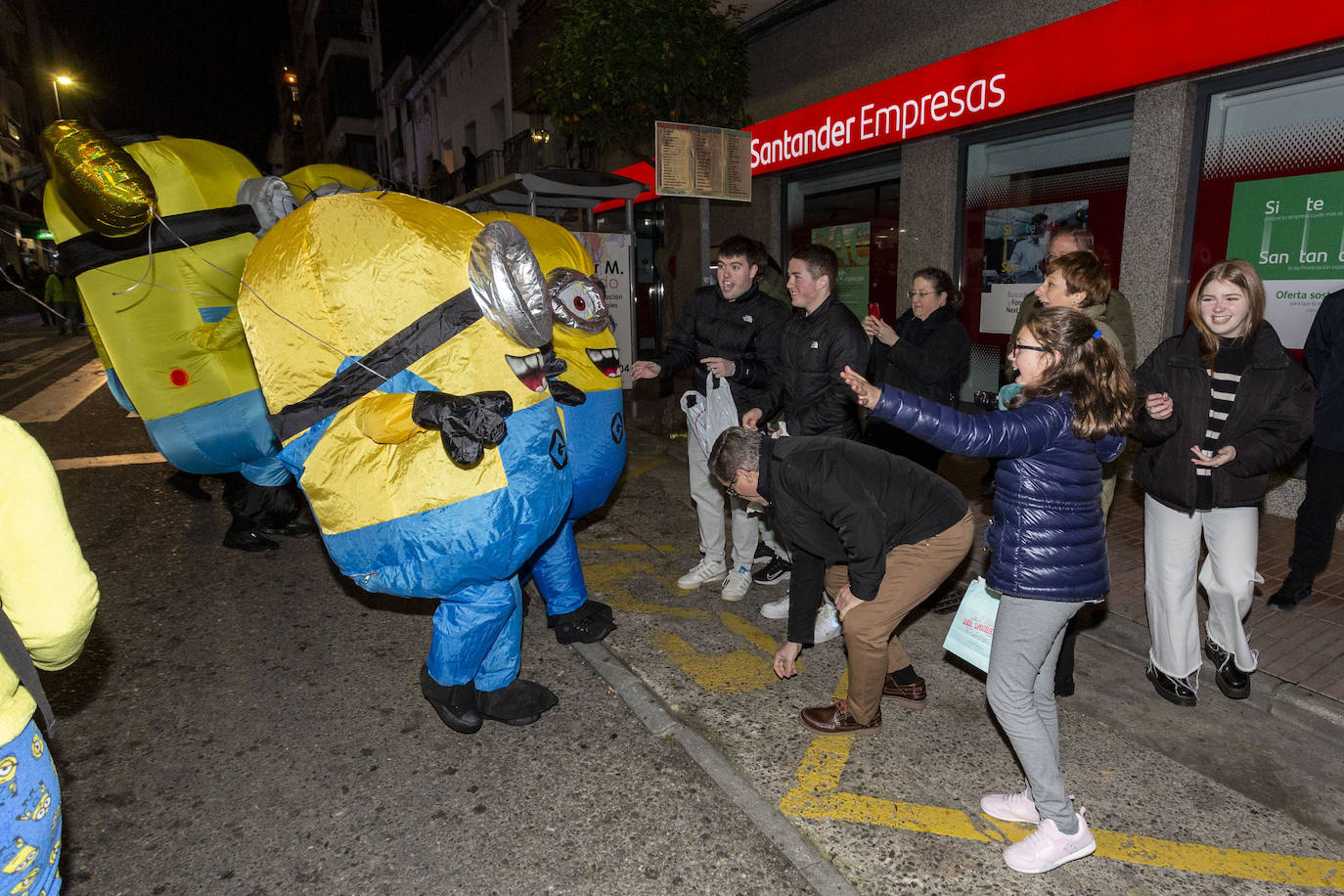 Melchor, Gaspar y Baltasar en la Plaza Mayor de Plasencia. 
