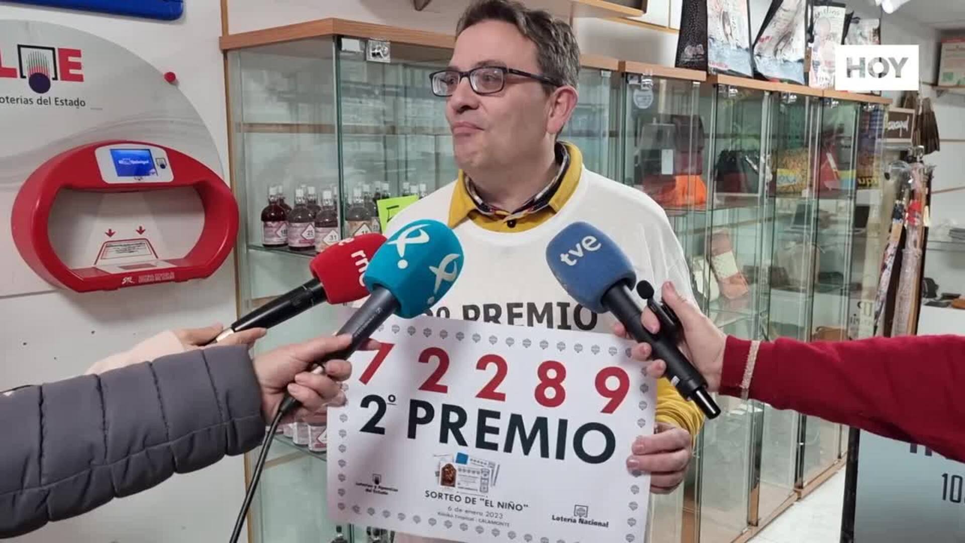 La suerte del Niño llega a Extremadura: «Lo vamos a celebrar con toda la familia»