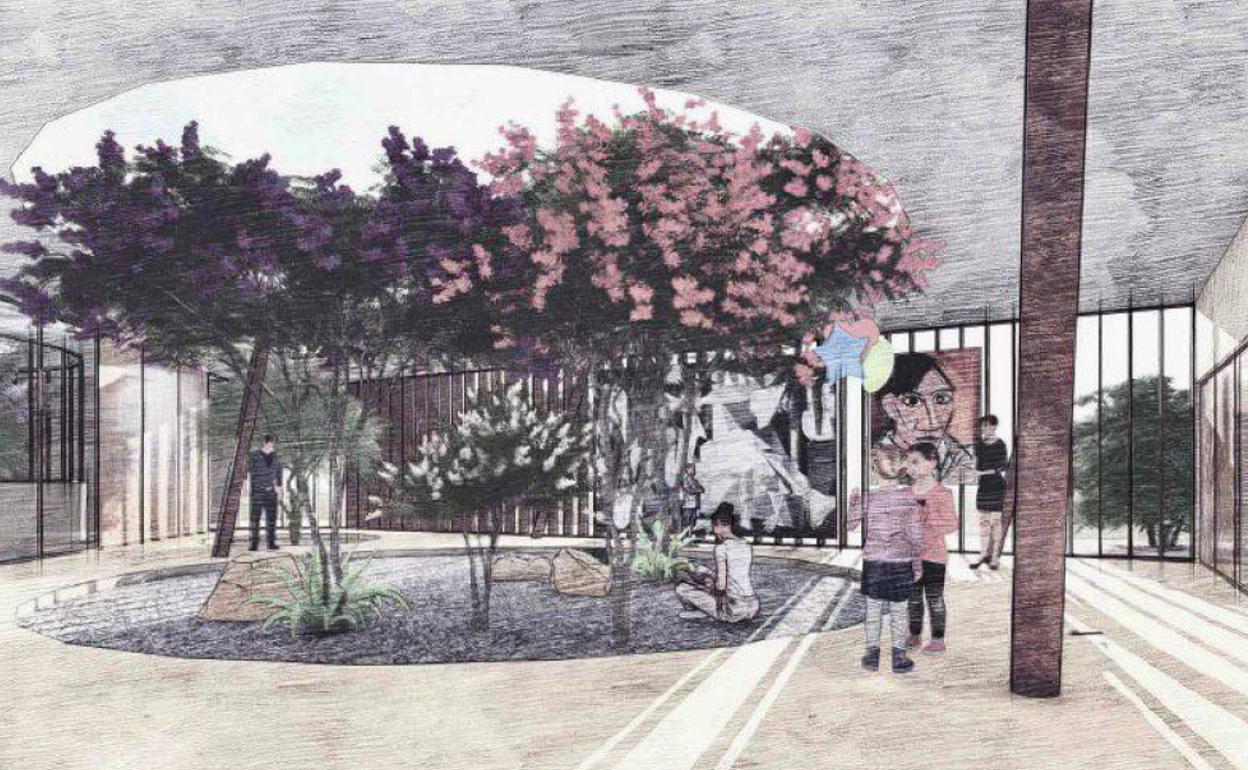 Recreación del nuevo espacio cultural de Cáceres el Viejo, una histórica demanda de la barriada. 