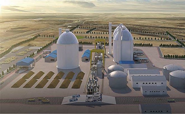 Diseño que tendrá la azucarera una vez construida. 