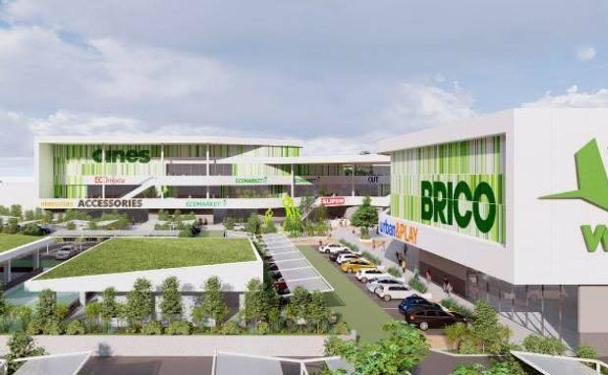 Recreación del centro comercial Way, cuya apertura está anunciada para este año en los terrenos del antiguo matadero. 