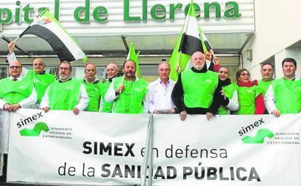 Concentración de médicos en el hospital de Llerena. 