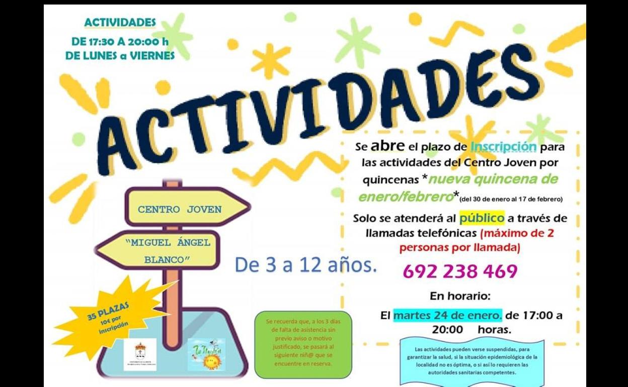 Nueva quincena de actividades ocio-culturales del Centro Joven Miguel Ángel Blanco
