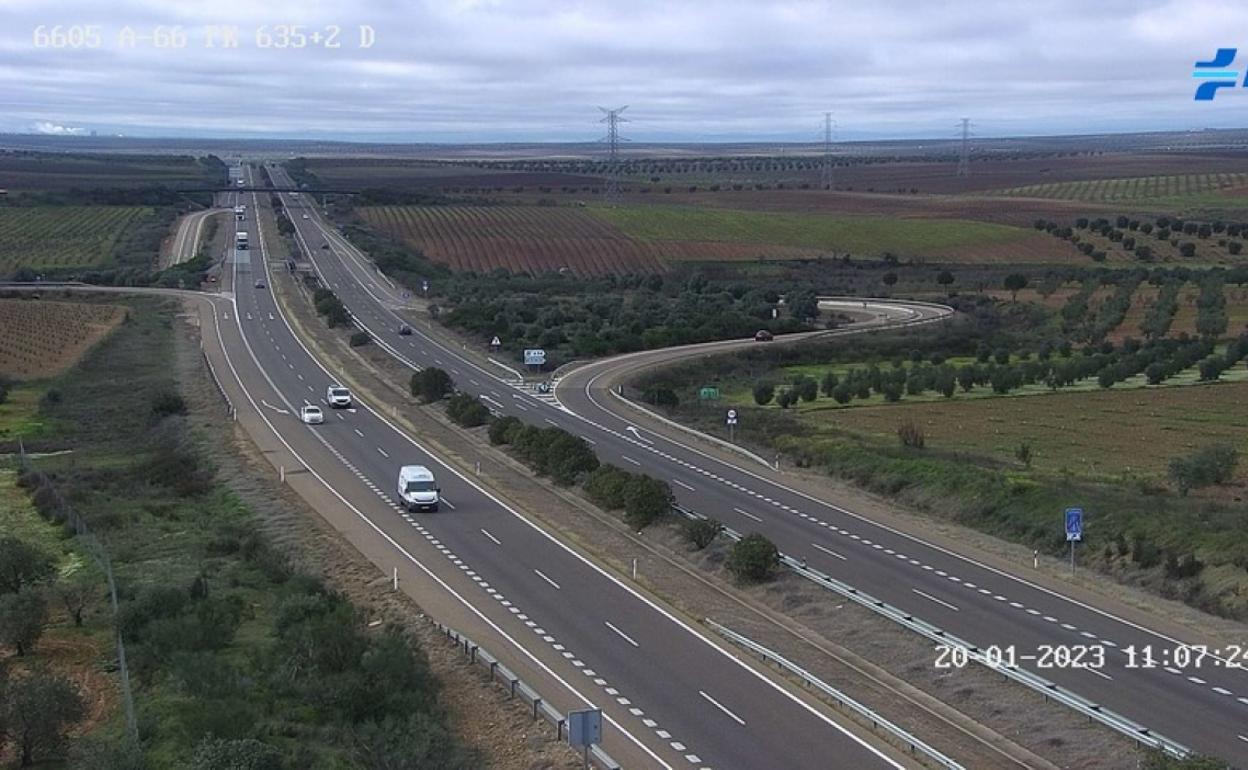 Cámara de la DGT de la A-66 a pocos kilómetros del punto en el que ocurrió el accidente.