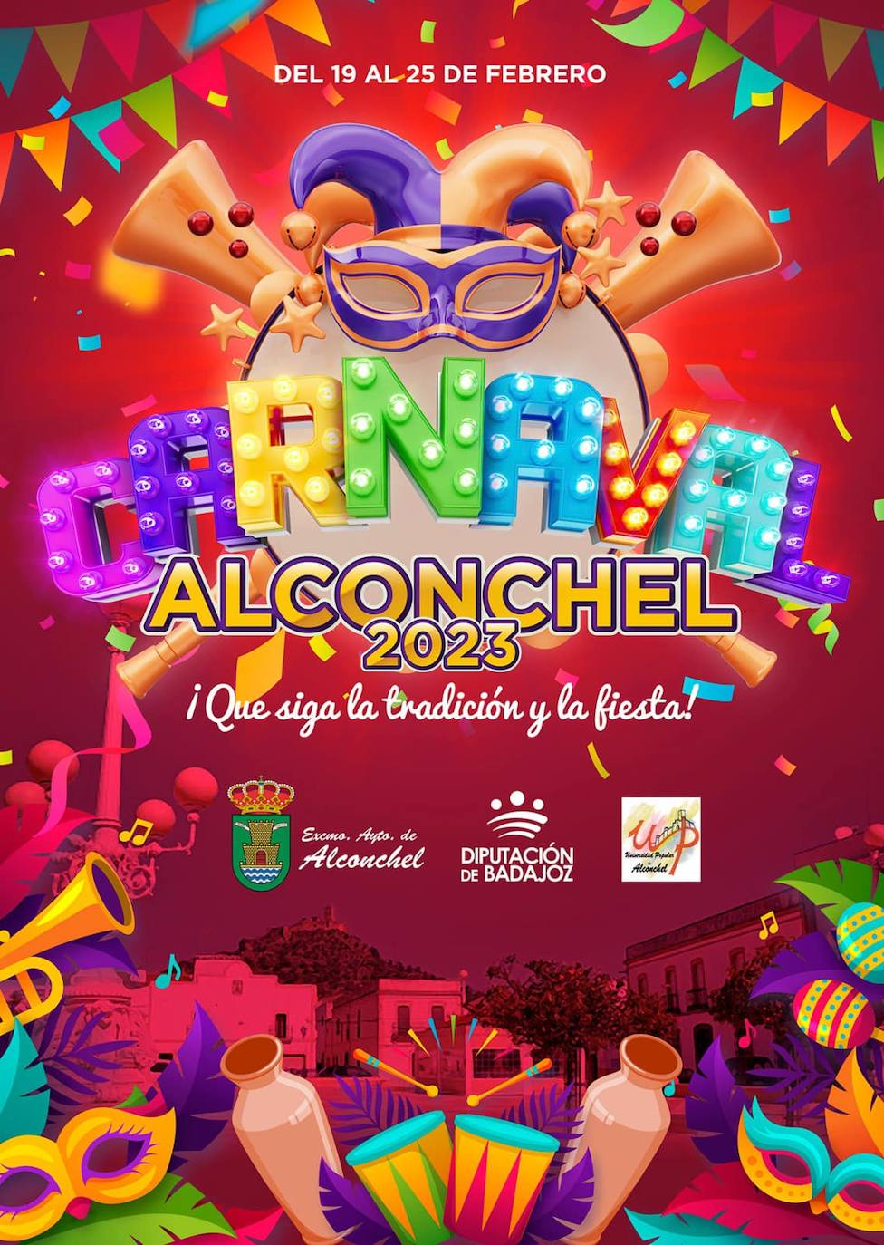 Cartel del Carnaval de Alconchel 2023. 