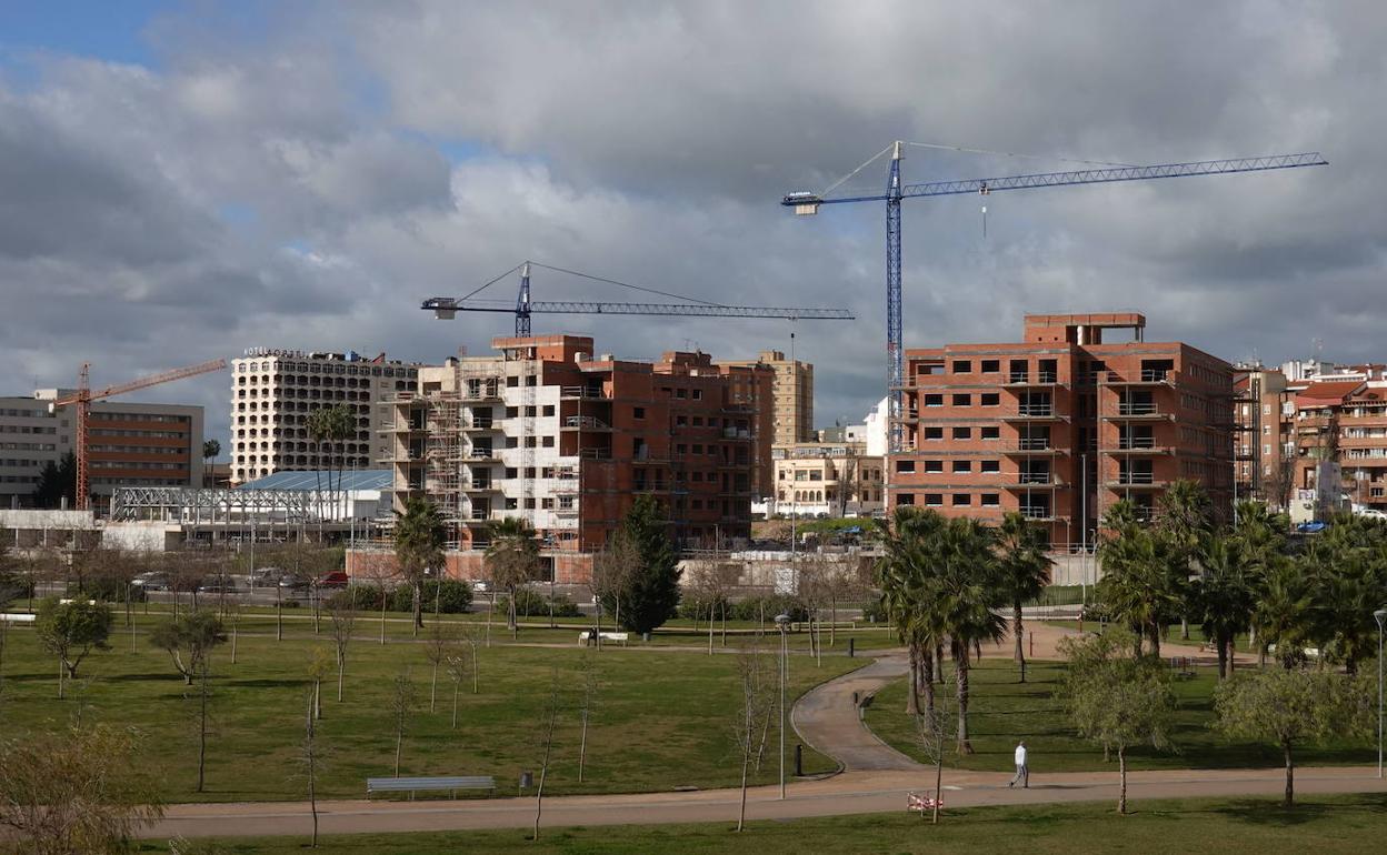 Construcción de viviendas en Badajoz. 