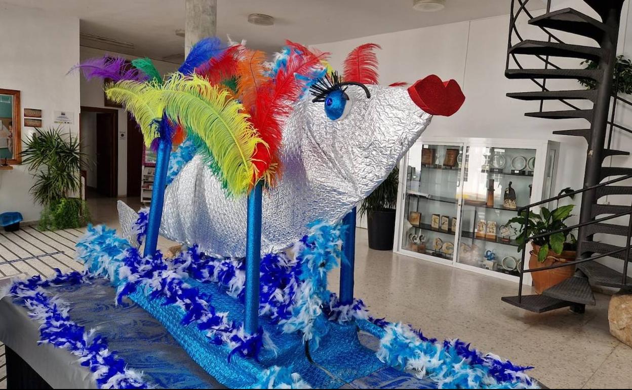 Sardina que será quemada en el final del Carnaval. 