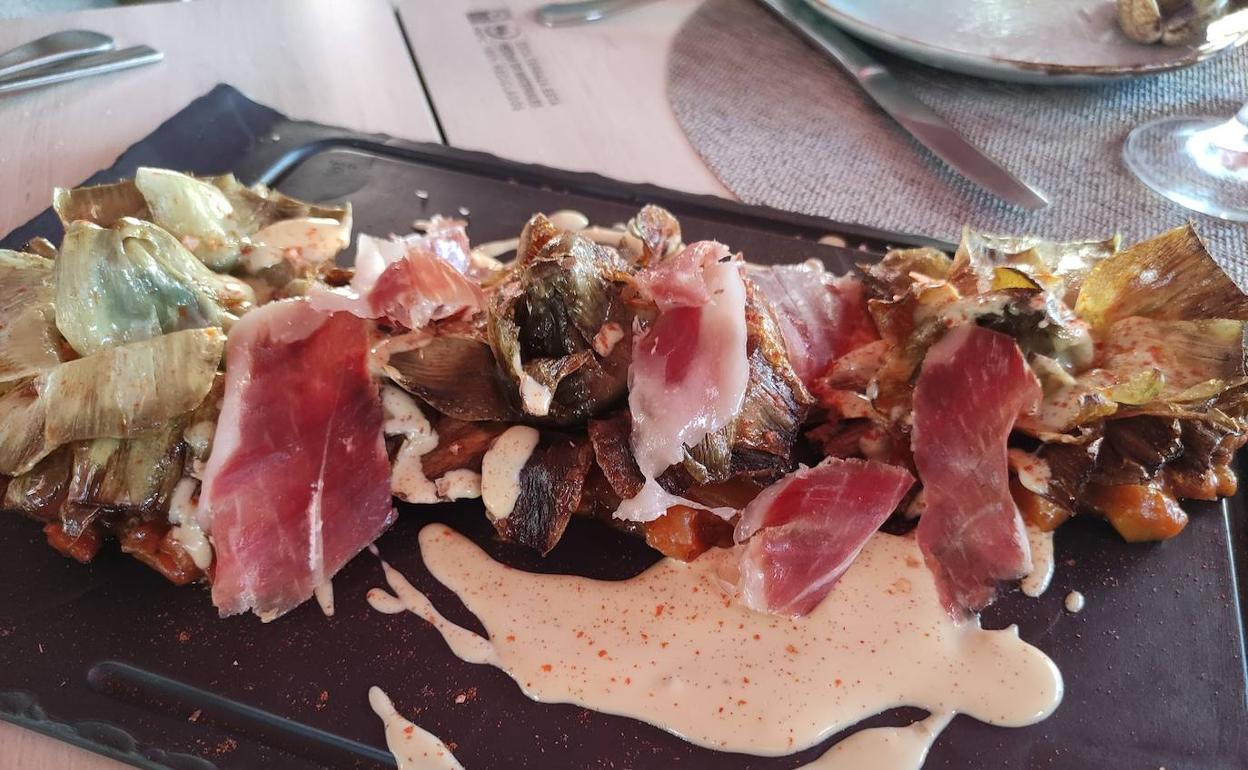 Alcachofas con jamón.