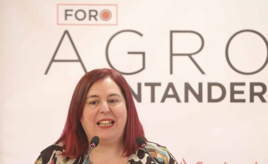 Begoña García Bernal, consejera de Agricultura, esta mañana. 