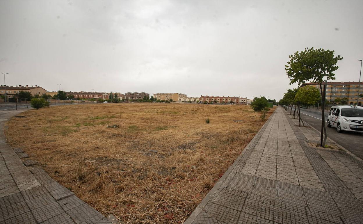 Zona de Casa Plata en Cáceres, donde se construirán hasta 70 viviendas. 