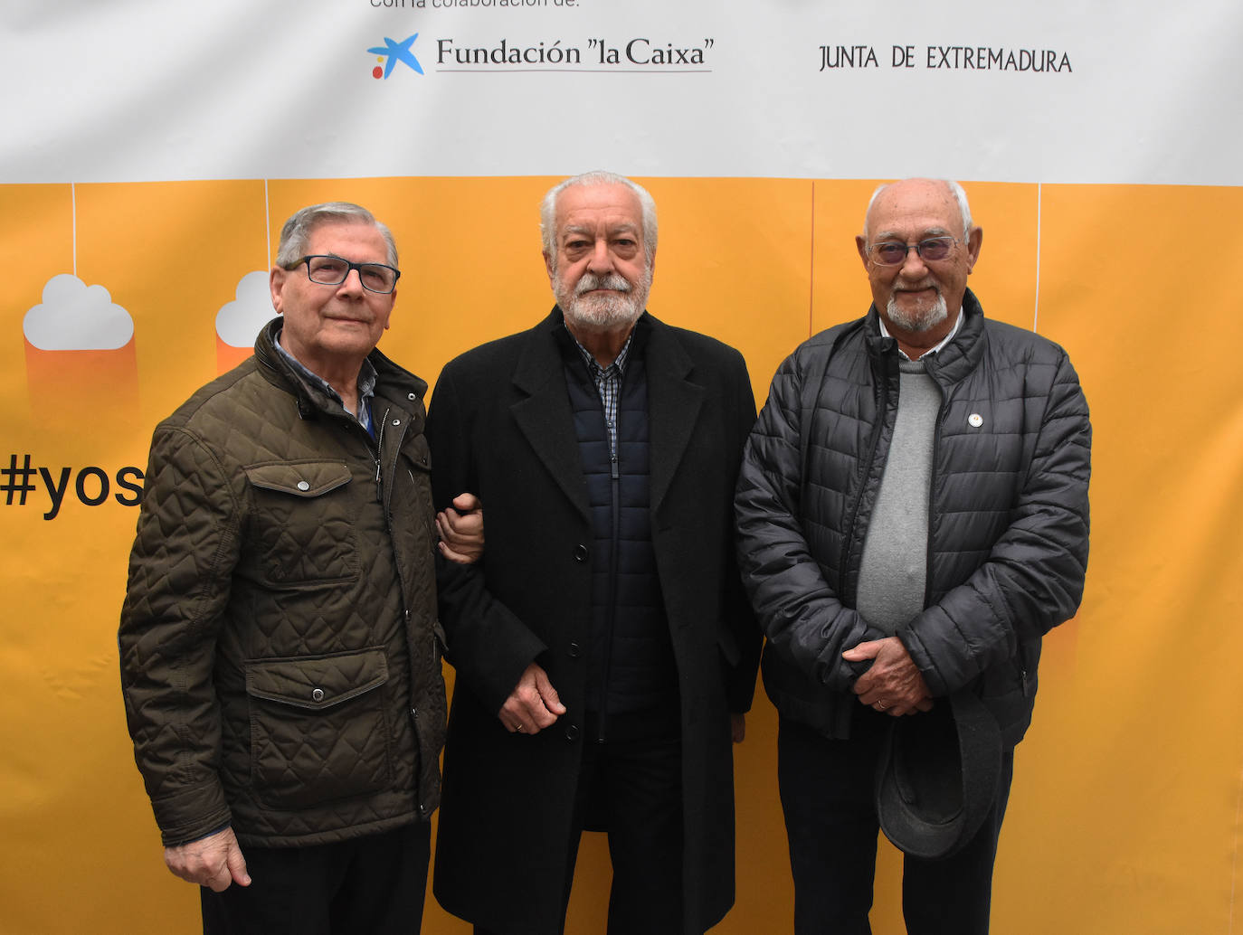 Román Robles, Paco Valverde y Manuel Fernández, de la Fundación Tutelar de Extremadura