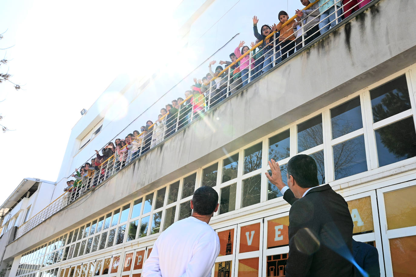 Fotos: Pedro Sánchez visita el colegio Lope de Vega de Badajoz