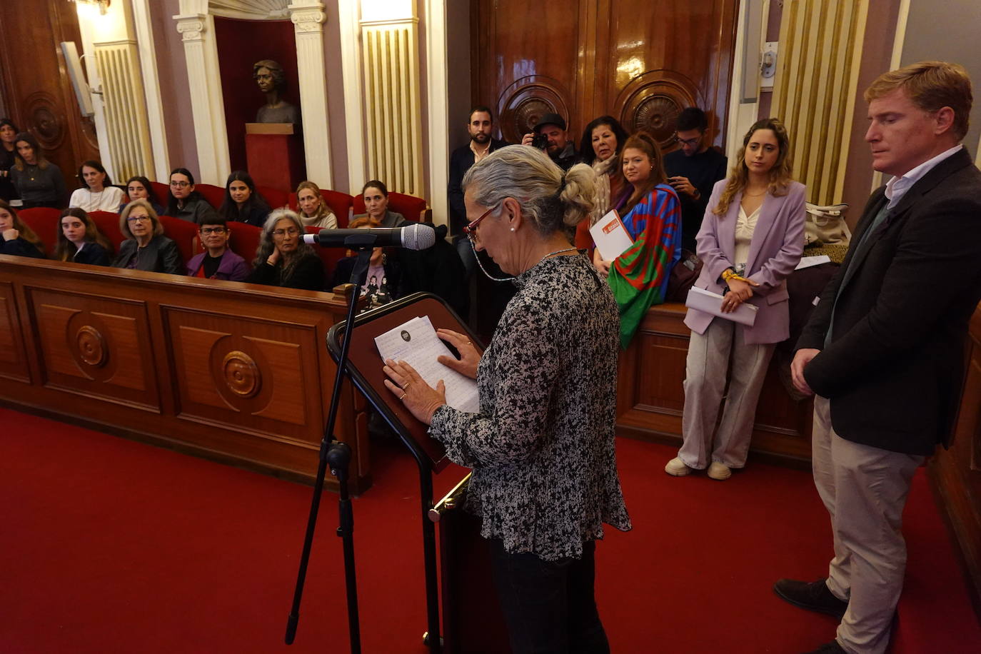 Acto por el 8M en el Ayuntamiento de Badajoz. 