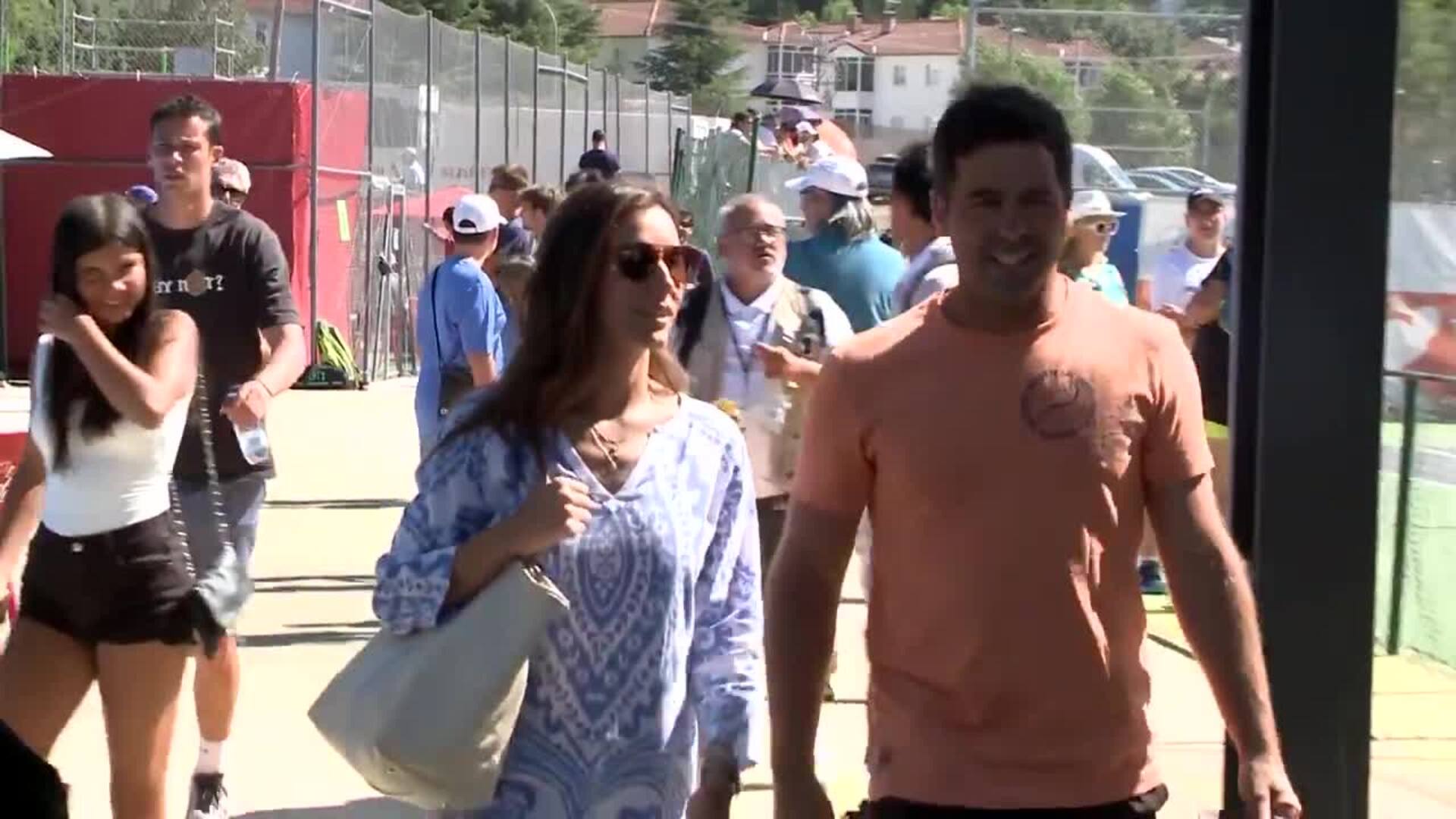 Ana Boyer apoya a Fernando Verdasco en un torneo de tenis