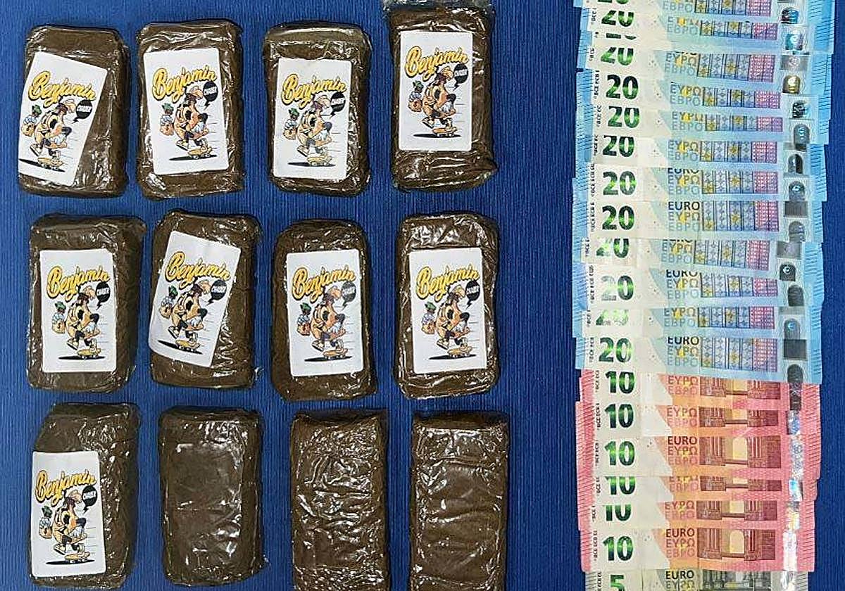 Un detenido en Badajoz con más de un kilo de hachís en su coche