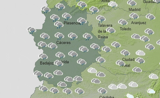 Previsión automatizada de la Agencia Estatal de Meteorología.