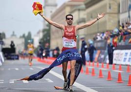 Álvaro Martín Uriol, primero en el Campeonato de Europa de 20 kilómetros marcha de 2022.