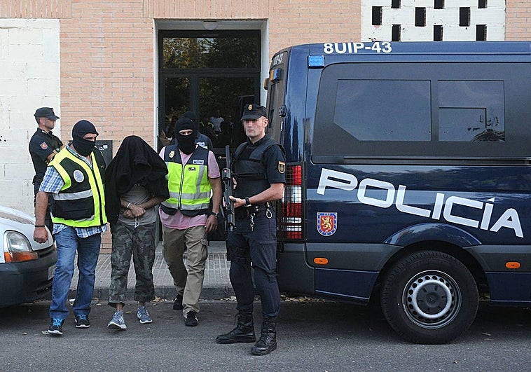 Operación policial con un detenido en Mérida en septiembre de 2017.