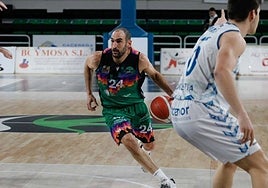 Dani Rodríguez, en el choque del Cáceres este viernes en el Multiusos.