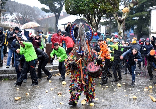 Un momento de la fiesta, esta mañana.