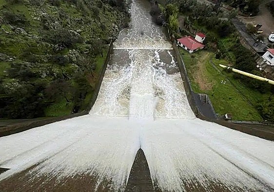 Tres pantanos extremeños, a la cabeza de los que más agua han embalsado por la borrasca Juan