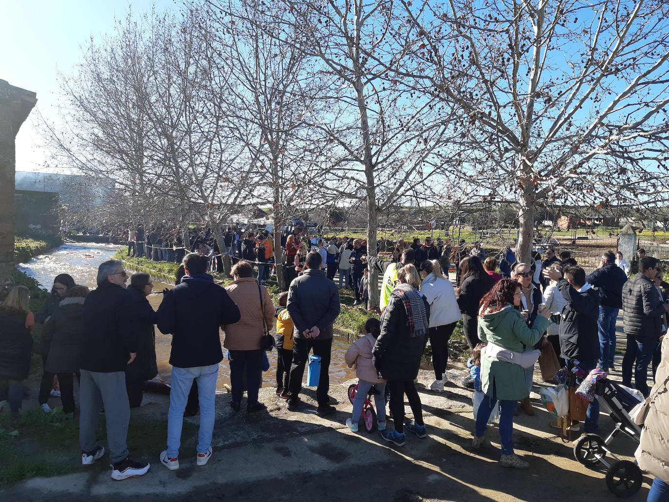 Imagen secundaria 1 - Gran expectación y casi 800 apuestas en la I Carrera de patos de goma en Casar de Cáceres