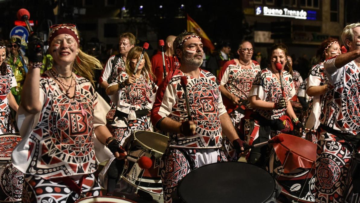 El grupo de percusión el año pasado.