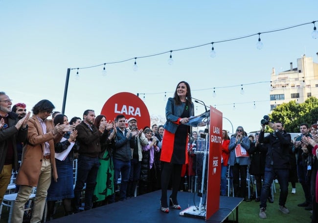 Lara Garlito sumó el domingo apoyos cacereños y pacenses en Badajoz.