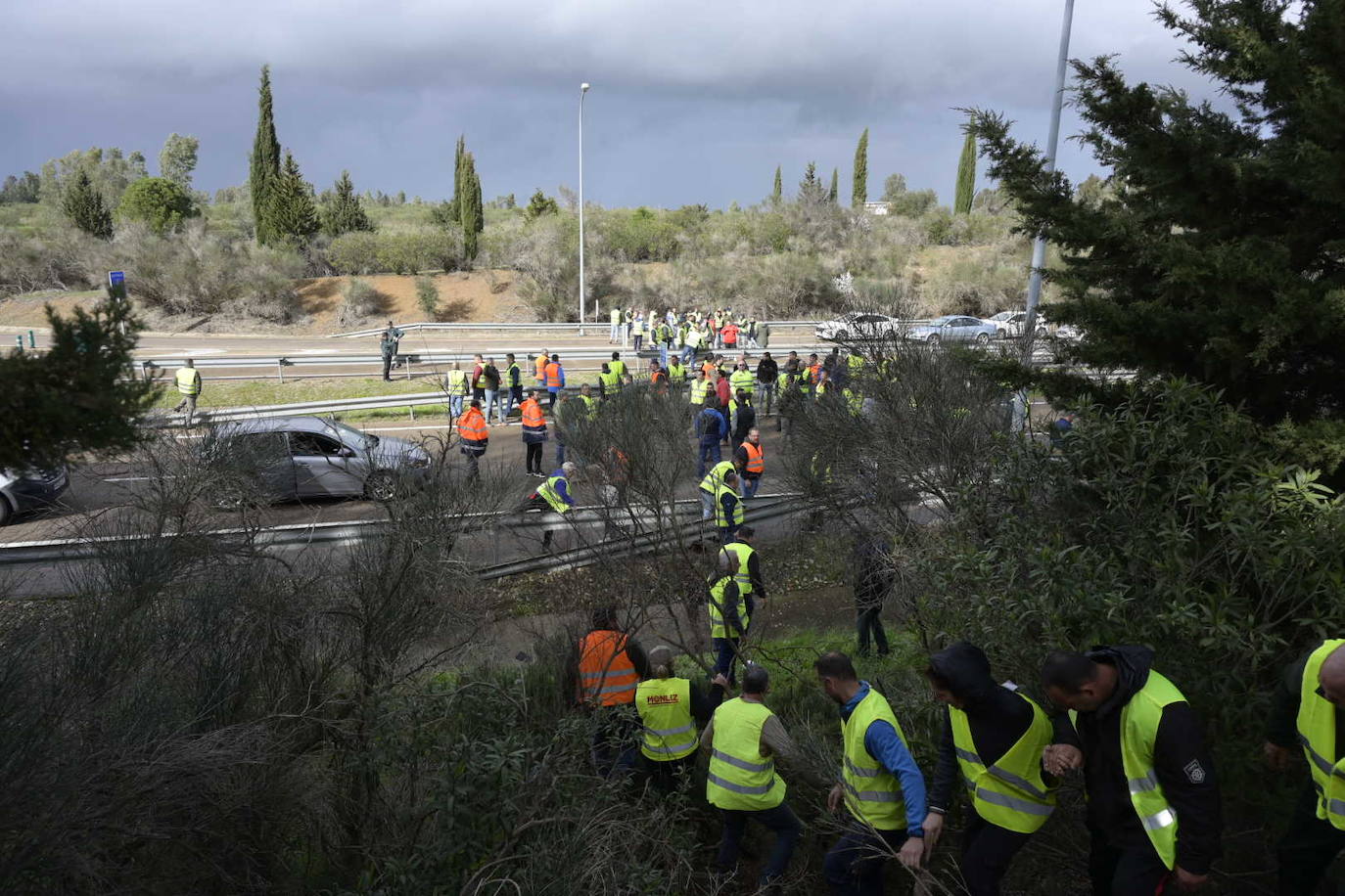 Fotos | Protesta de los agricultores este viernes en Badajoz