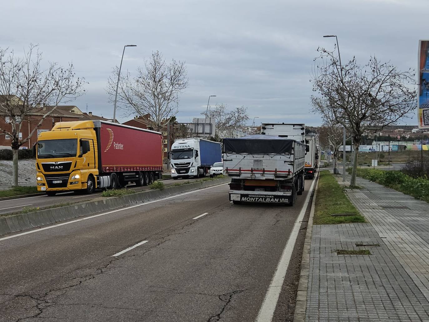 Tráfico lento en el centro de Mérida por la circulación de tractores.