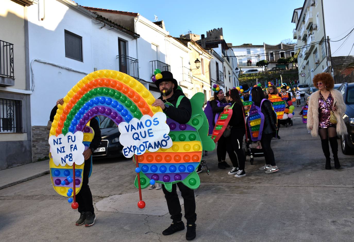 Desfile de comparsas del Carnaval del Buche. Alburquerque 2024