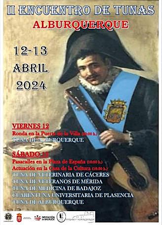 Cartel del II Encuentro de Tunas de Alburquerque