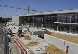 Obras del colegio de Cerro Gordo de Badajoz, una actuación financiada con el programa 2014-2020.