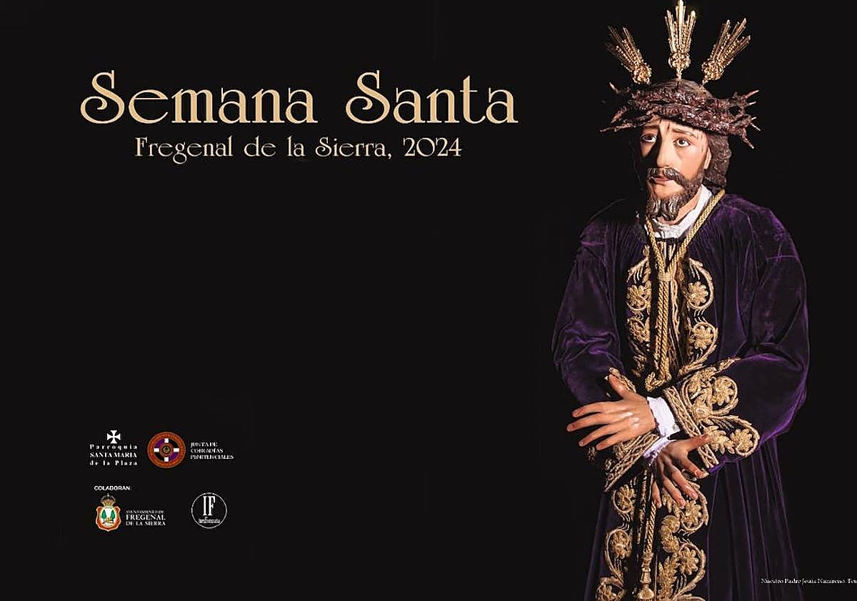 Imagen principal - Cartel de la Semana Santa 2024 de Fregenal de la Sierra.