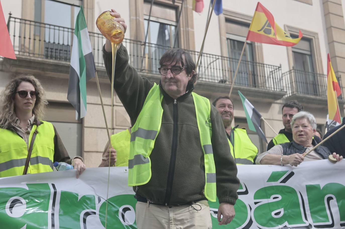 El presidente de Asaja Extremadura, Ángel García Blanco, en Cáceres.